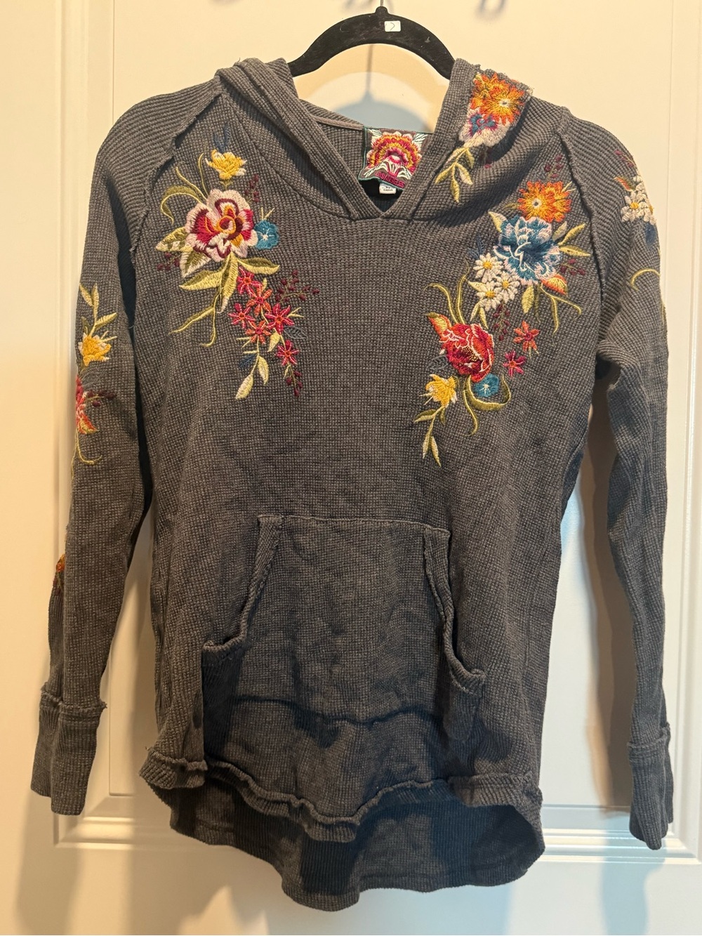 Johnny Was Isla Floral Embroidered Hoodie